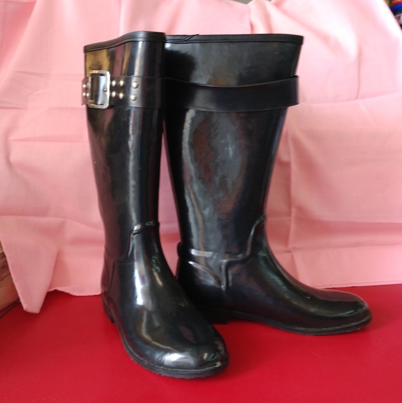 ☔ INTRIGUE ORIGINAL RUBBER RAIN BOOTS SZ 8 - Picture 6 of 7